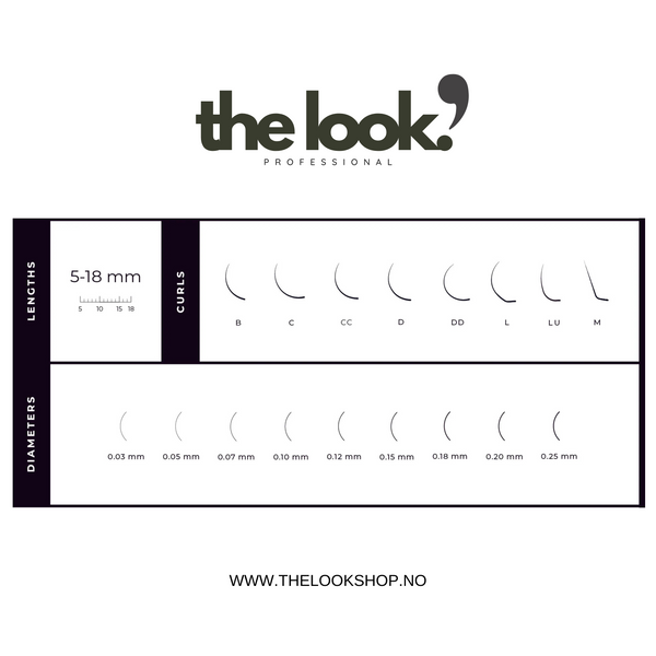 L-Curl Lash Extensions Skuff med blandede lengder