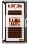 Brune vippeextensions